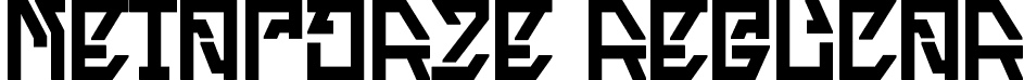 Metaporze Regular font - Metaporze.ttf