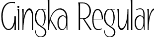 Gingka Regular font - Gingka.otf