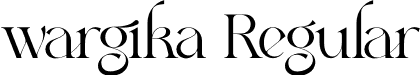 wargika Regular font - wargika.otf