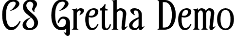 CS Gretha Demo font - CSGretha-Regular_demo.otf