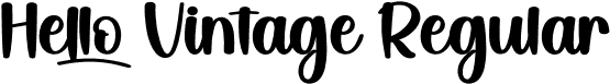 Hello Vintage Regular font - Hello-Vintage.otf