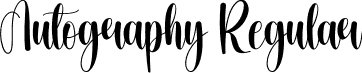 Autography Regular font - Autography.otf