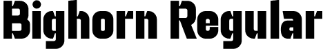 Bighorn Regular font - bighorn-zr023.otf