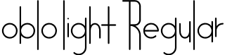 oblo light Regular font - oblo-light.ttf