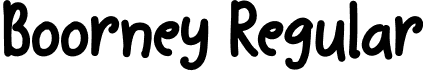 Boorney Regular font - Boorney.otf