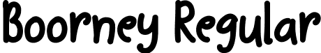 Boorney Regular font - Boorney.ttf