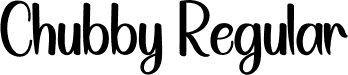 Chubby Regular font - Chubby.otf