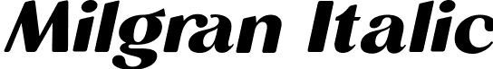 Milgran Italic font - MilgranItalic-ALzOM.ttf