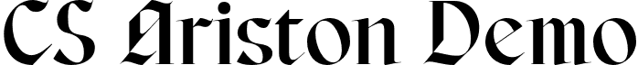 CS Ariston Demo font - CSAriston-Regular_demo.otf