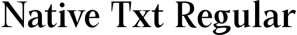 Native Txt Regular font - NativeTxt-Regular.otf