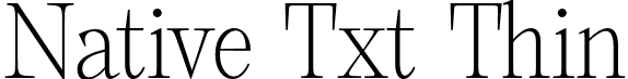 Native Txt Thin font - NativeTxt-Thin.otf