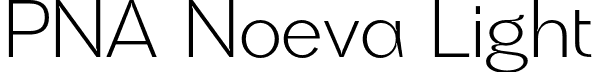 PNA Noeva Light font - PNANoeva-Light.otf