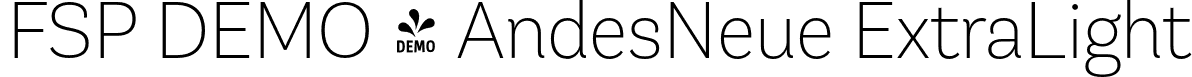 FSP DEMO - AndesNeue ExtraLight font - Fontspring-DEMO-andesneue-extralight.otf