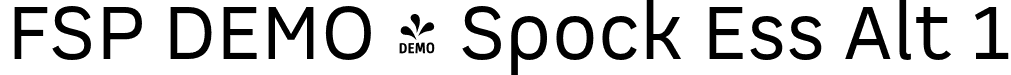 FSP DEMO - Spock Ess Alt 1 font - Fontspring-DEMO-spockessalt1-regular.otf