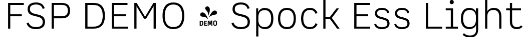 FSP DEMO - Spock Ess Light font - Fontspring-DEMO-spockess-light.otf