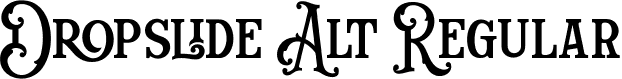 Dropslide Alt Regular font - Dropslide Alt.ttf