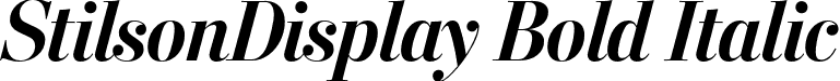 StilsonDisplay Bold Italic font - Stilson Display Bold Italic.otf