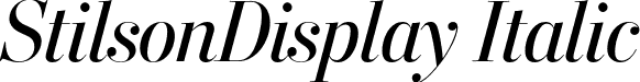 StilsonDisplay Italic font - Stilson Display Italic.otf