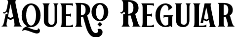 Aquero Regular font - Aquero.otf