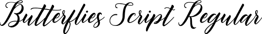 Butterflies Script Regular font - Butterflies.otf