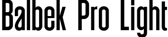 Balbek Pro Light font - BalbekPro-Light.otf