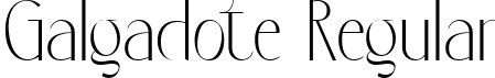 Galgadote Regular font - Galgadote.ttf