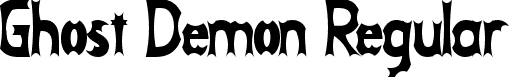 Ghost Demon Regular font - Ghost-Demon-OTF-Demo.otf