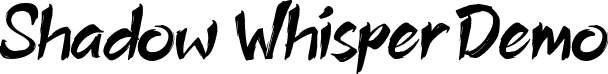 Shadow Whisper Demo font - Shadow Whisper Demo.ttf