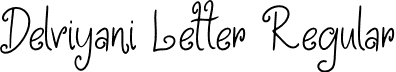 Delviyani Letter Regular font - Delviyani-Letter-Demo.otf