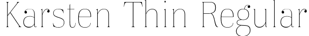 Karsten Thin Regular font - Nasir Udin - Karsten-Thin.otf