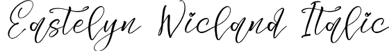 Eastelyn Wicland Italic font - Eastelyn-Wicland-Italic.otf