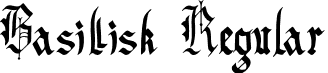 Basillisk Regular font - Basillisk.otf