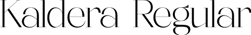 Kaldera Regular font - Kaldera.otf