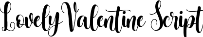 Lovely Valentine Script font - Lovely Valentine Script.otf