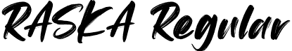 RASKA Regular font - RASKA PERSONAL USE ONLY!.ttf