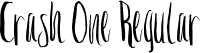 Crash One Regular font - crash_one-webfont.ttf