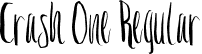 Crash One Regular font - Crash One.ttf