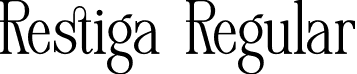 Restiga Regular font - Restiga-4nRj4.otf