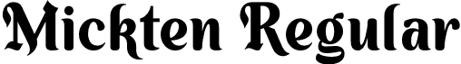 Mickten Regular font - mickten-v48de.otf