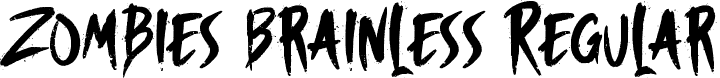 Zombies Brainless Regular font - Zombies Brainless.ttf