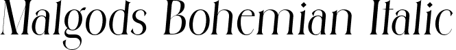 Malgods Bohemian Italic font - Malgods Bohemian Oblique.ttf