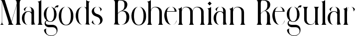 Malgods Bohemian Regular font - Malgods Bohemian.ttf