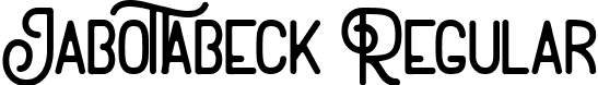 Jabottabeck Regular font - Jabottabeck.ttf