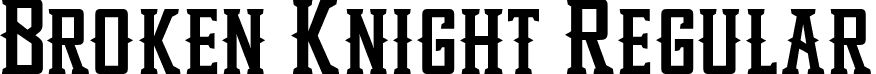 Broken Knight Regular font - Broken Knight DEMO.ttf