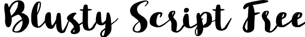 Blusty Script Free font - Blusty Script Free.otf