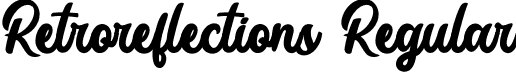 Retroreflections Regular font - retro-reflections.otf