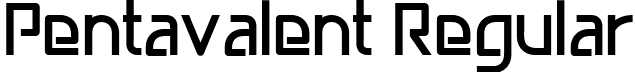 Pentavalent Regular font - pentavalentregular-yqvr4.ttf