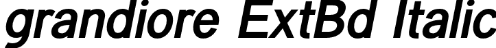 grandiore ExtBd Italic font - grandiore-extrabolditalic.otf