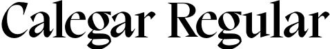 Calegar Regular font - calegar-regular.otf