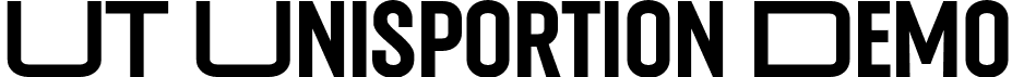 UT Unisportion Demo font - UT Unisportion Trial.otf